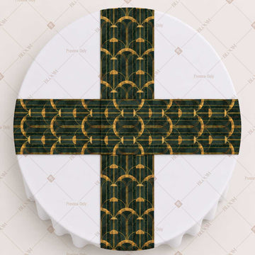 Emerald Gold Trellis Table Runner Pack Of 12