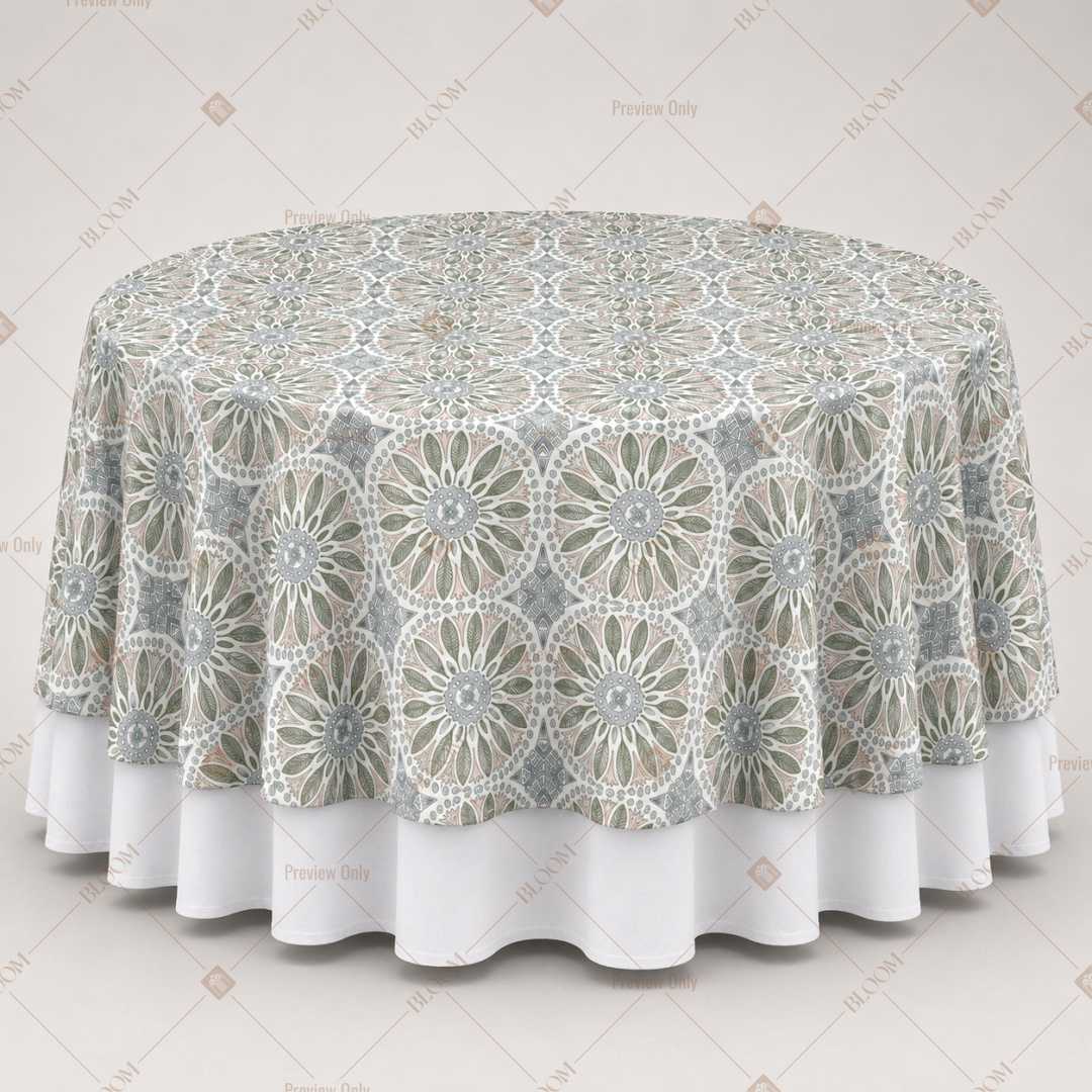 Blue Floral Medallion Table Overlay Pack of 6