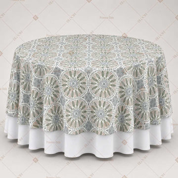 Blue Floral Medallion Table Overlay Pack of 6
