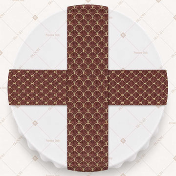 Burgundy Diamond Trellis Table Runner Pack Of 12