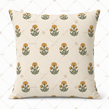 Golden Botanical Motif Cushion Cover Pack of 12