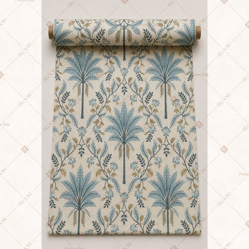 Sage Botanical Block Print Fabric Roll Pack of 25
