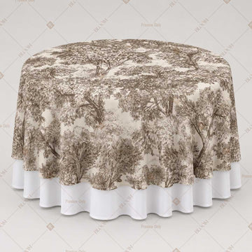 Taupe Vintage Damask Table Overlay Pack of 6