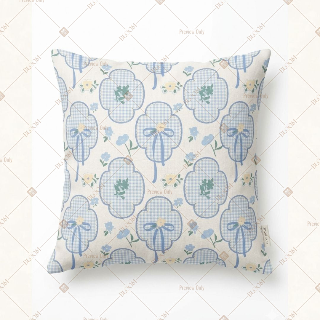 Blue Floral Damask Cushion Cover Pack of 12