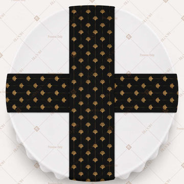 Black Gold Polka Dot Table Runner Pack Of 12
