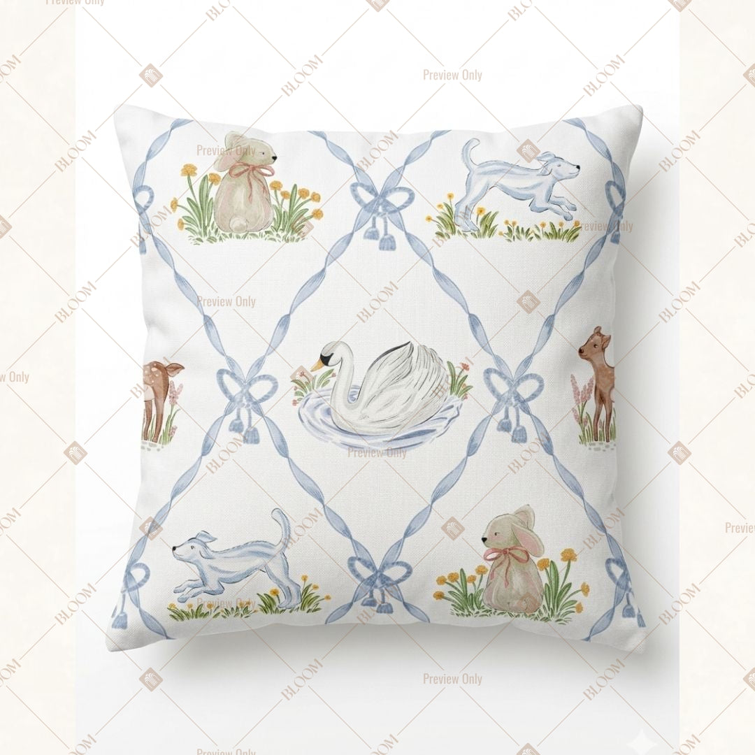 Blue Geometric Tile Cushion Cover Pack of 12