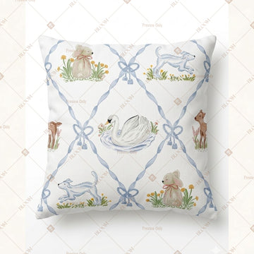 Blue Geometric Tile Cushion Cover Pack of 12