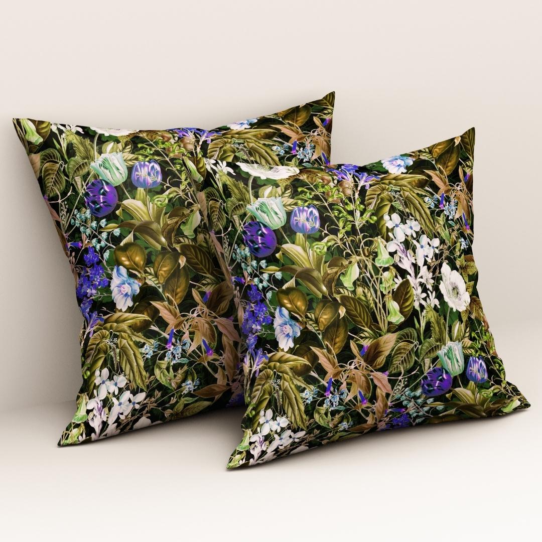 Botanical Night Charm: Cushion Cover - Pack of 12