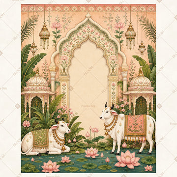 Royal Floral Palace Arch Portrait Rectangle Backdrop