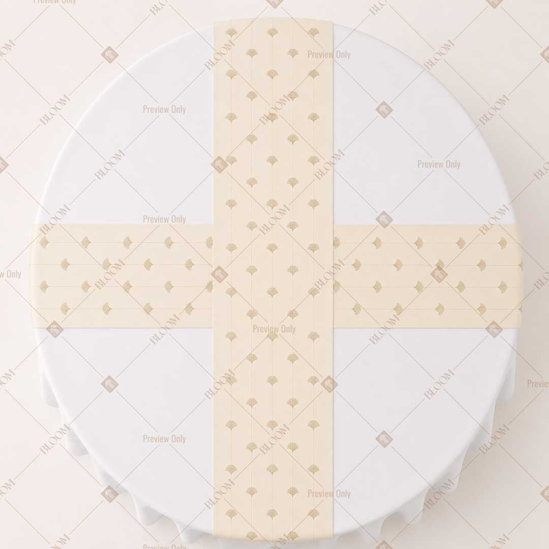 Ivory Gold Dot Table Runner Pack Of 12