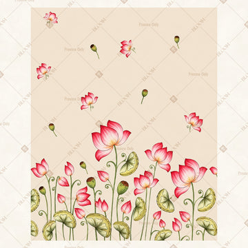 Minimal Pink Floral Pattern Portrait Rectangle Backdrop