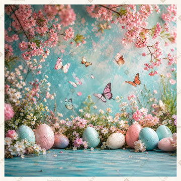 Spring Blossom Garden Square Backdrop