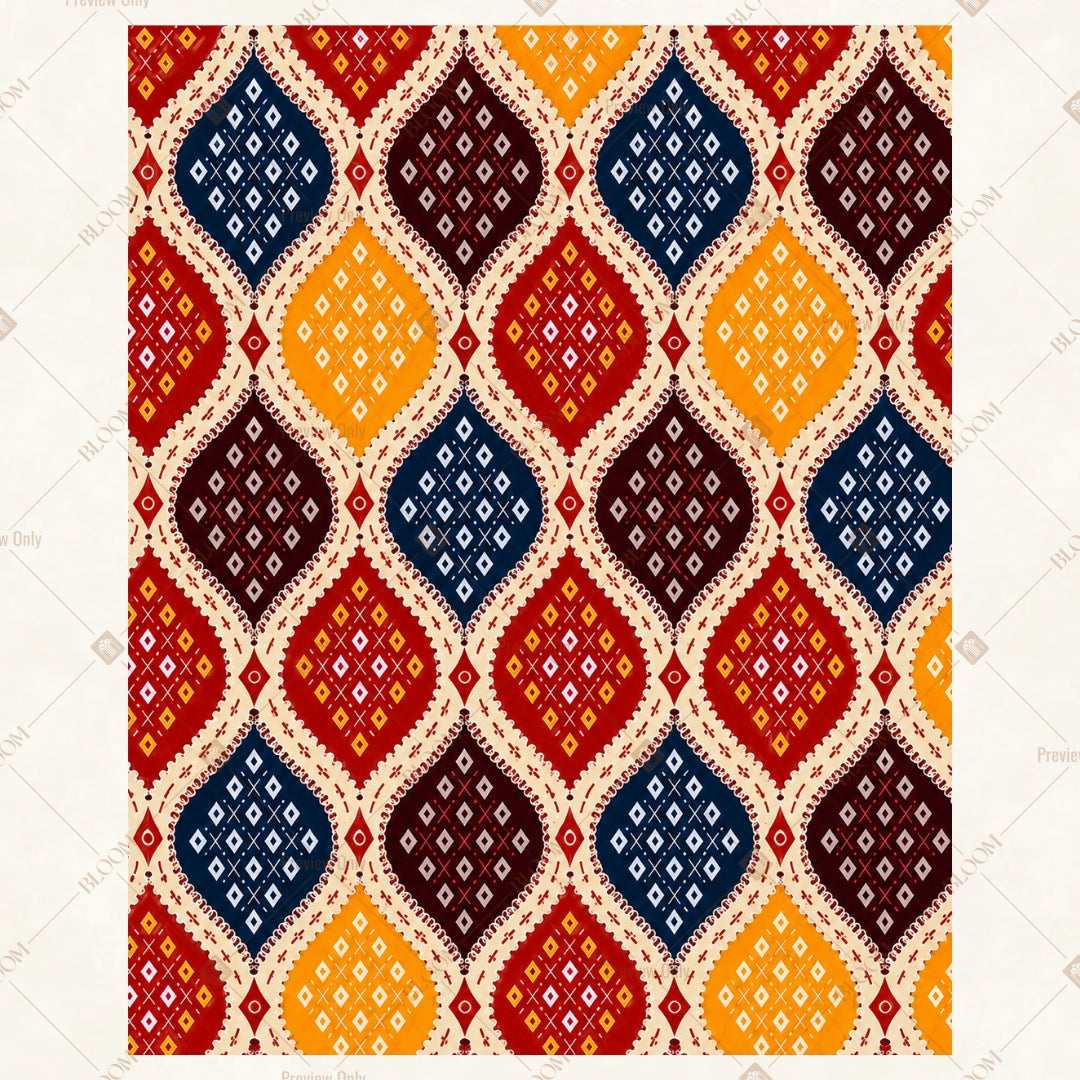 Colorful Diamond Pattern Portrait Rectangle Backdrop