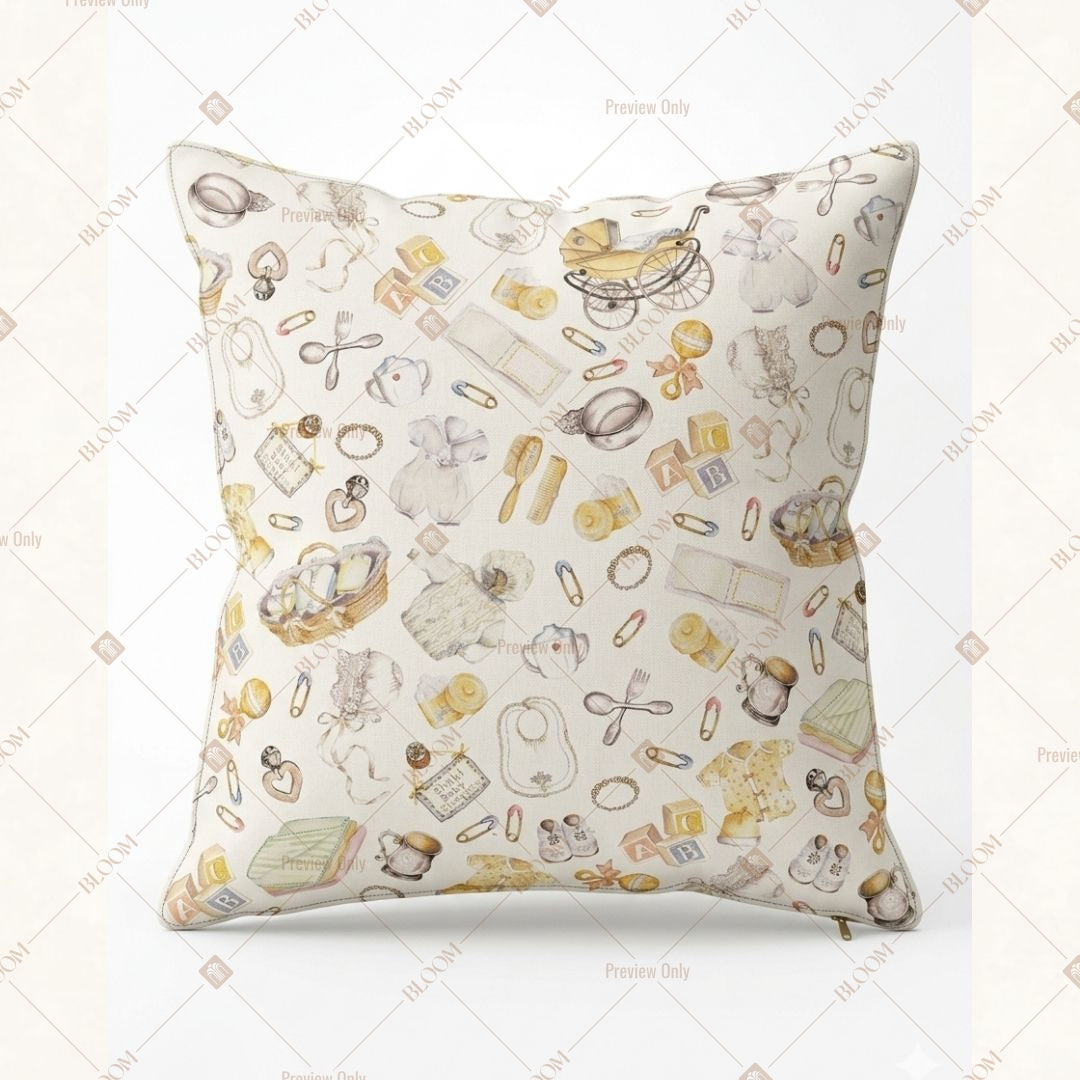 Beige Geometric Pattern Cushion Cover Pack of 12