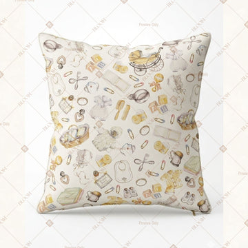 Beige Geometric Pattern Cushion Cover Pack of 12