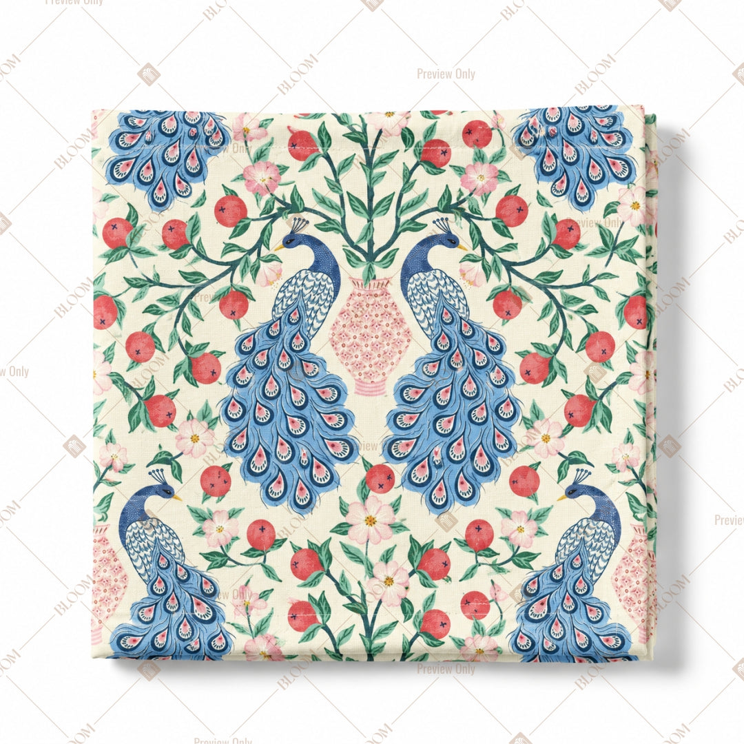 Blue Paisley Floral Pattern Design