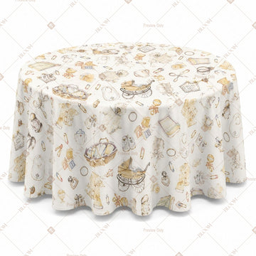 Golden Royal Motif Table Cover Pack Of 6