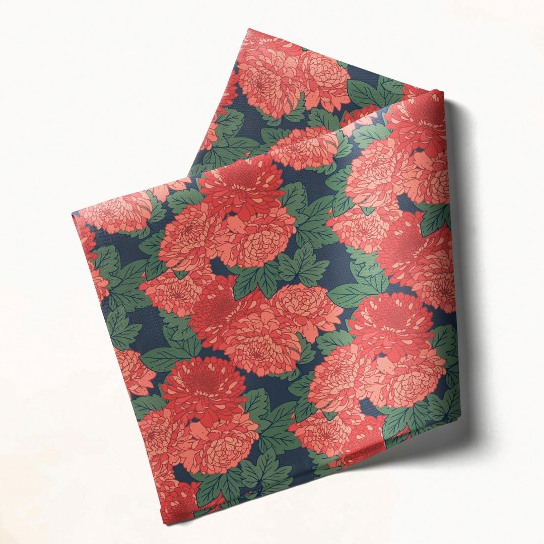 Lively Floral Print: Napkins 18" X 18" - Pack Of 20