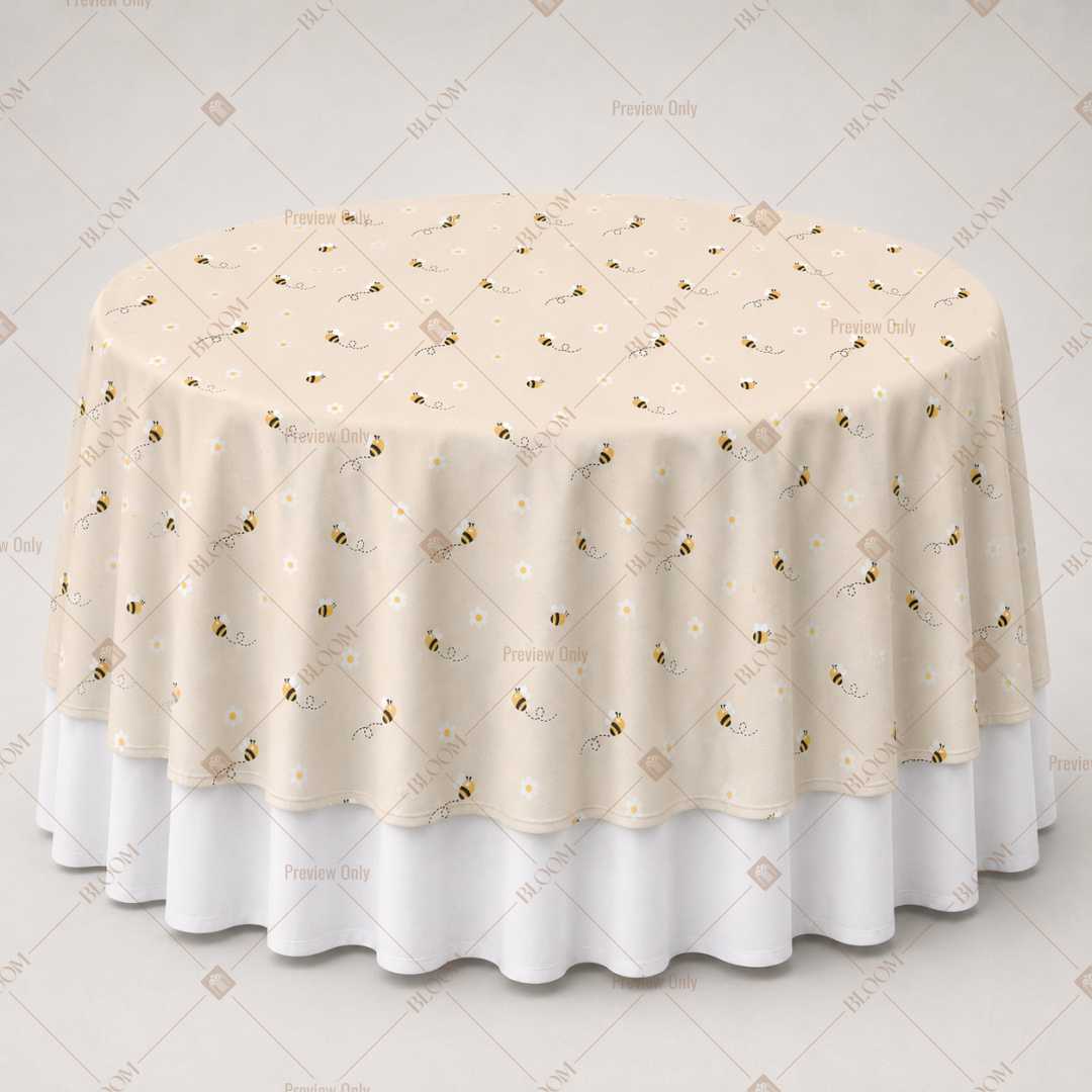 Ivory Gold Dot Table Overlay Pack of 6