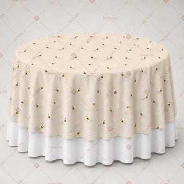 Ivory Gold Dot Table Overlay Pack of 6