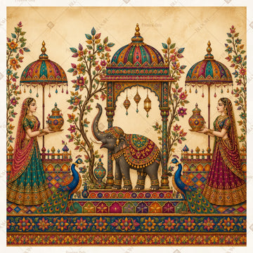 Traditional Indian Festival Square Backdrop