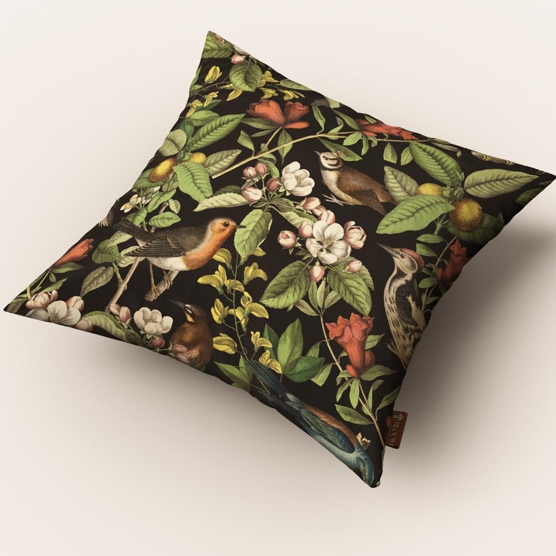 Black Botanical Aviary: Cushion Cover - Pack of 12