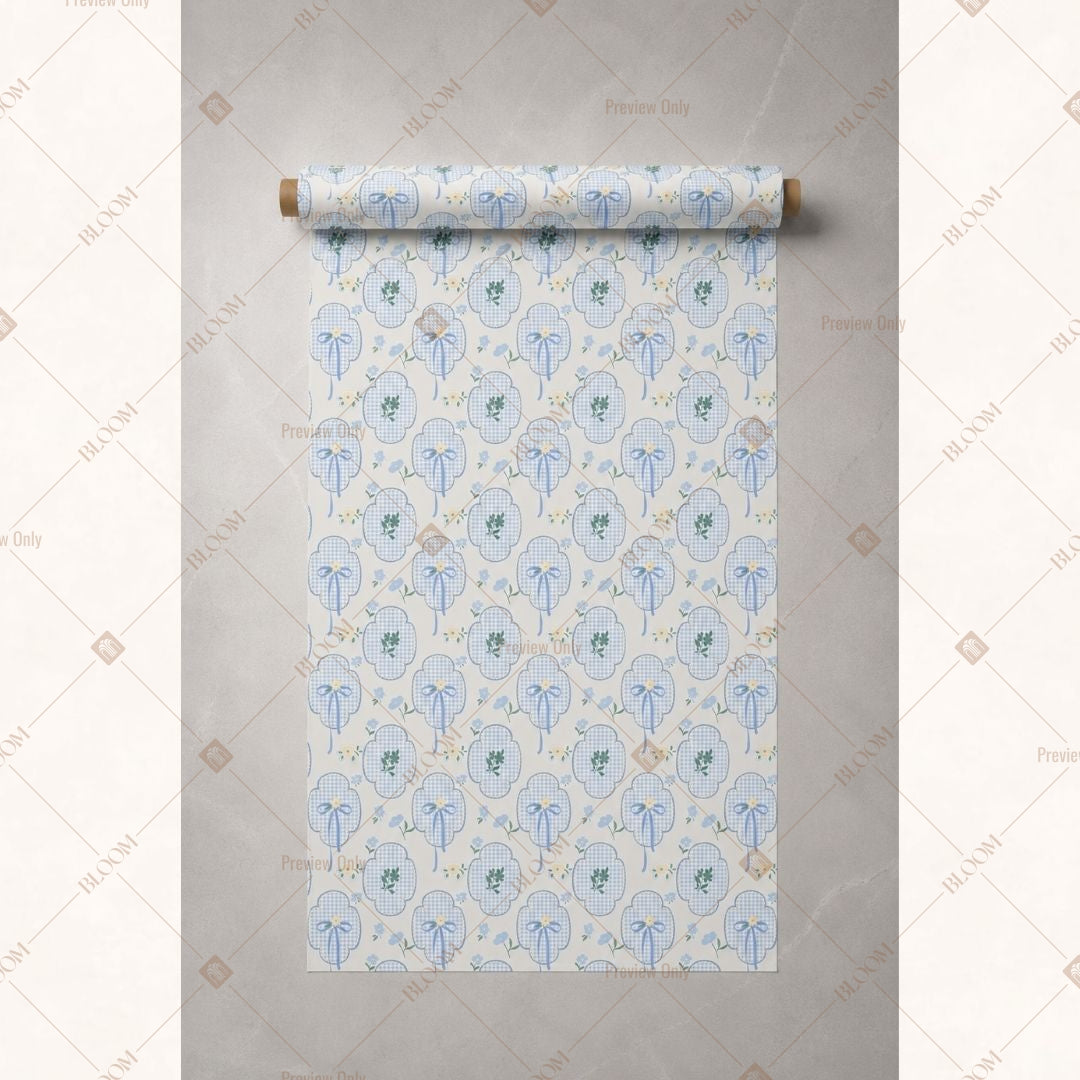 Blue Mini Floral Fabric Roll Pack of 25