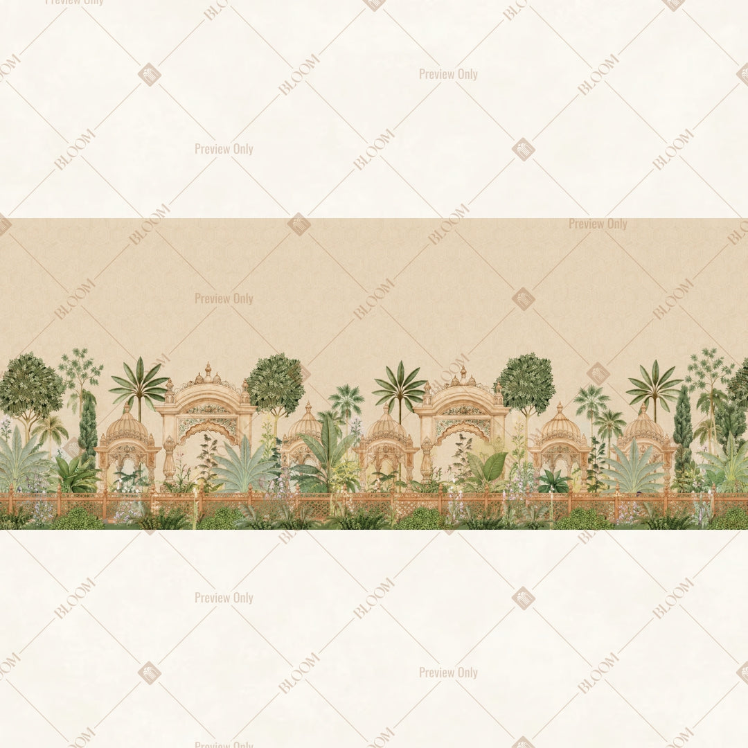 Minimal Botanical Landscape Wide Backdrop