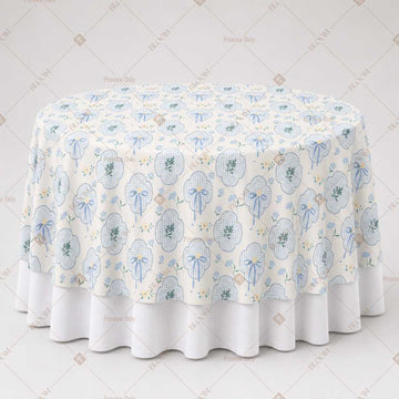 Soft Blue Floral Sprig Table Overlay Pack of 6