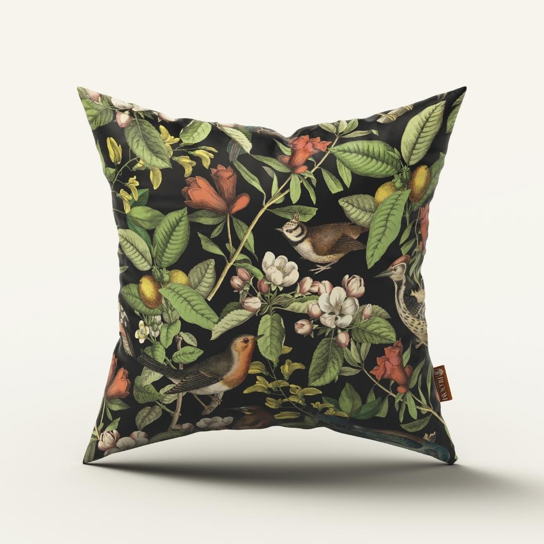 Black Botanical Aviary: Cushion Cover - Pack of 12