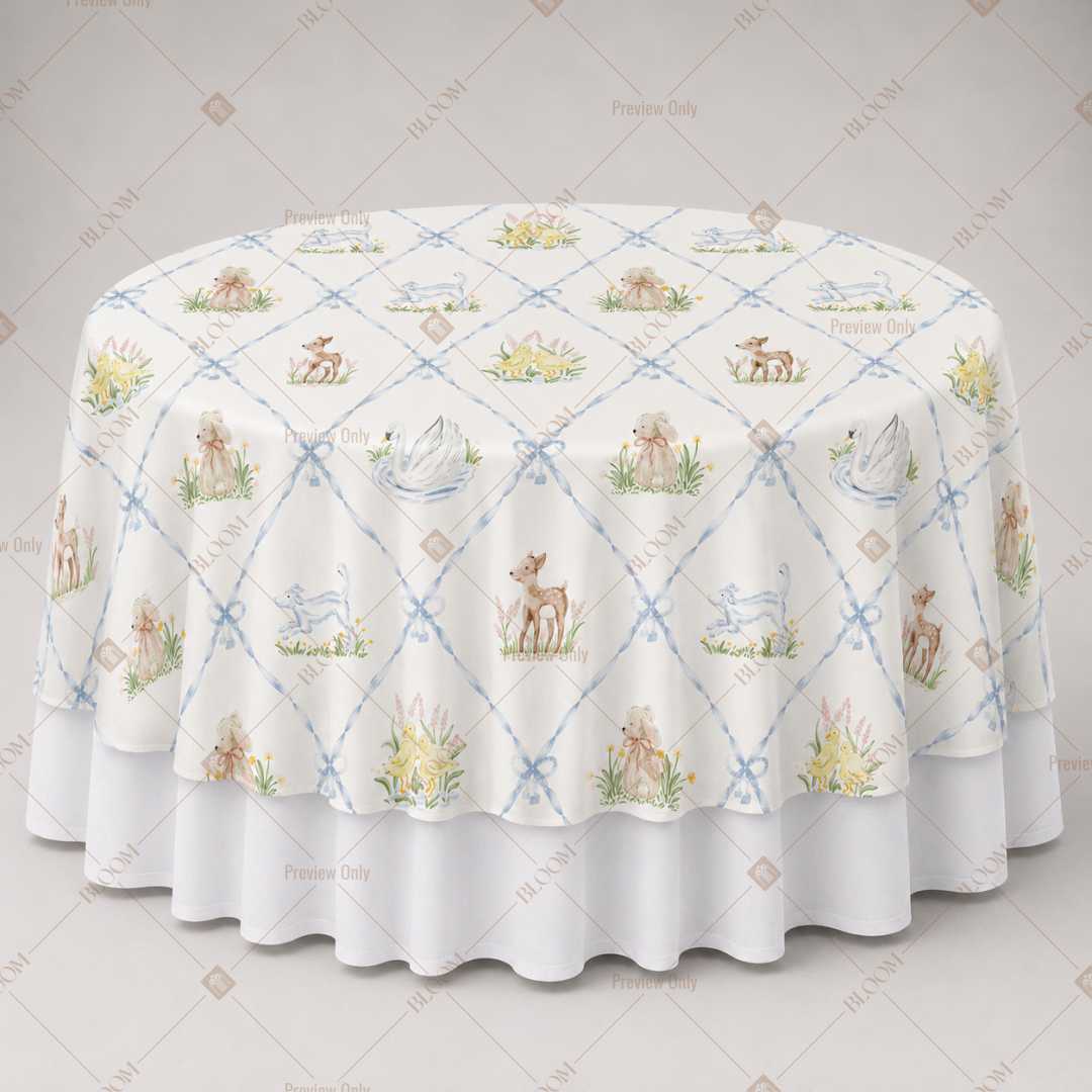 White Gold Floral Motif Table Overlay Pack of 6