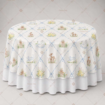 White Gold Floral Motif Table Overlay Pack of 6