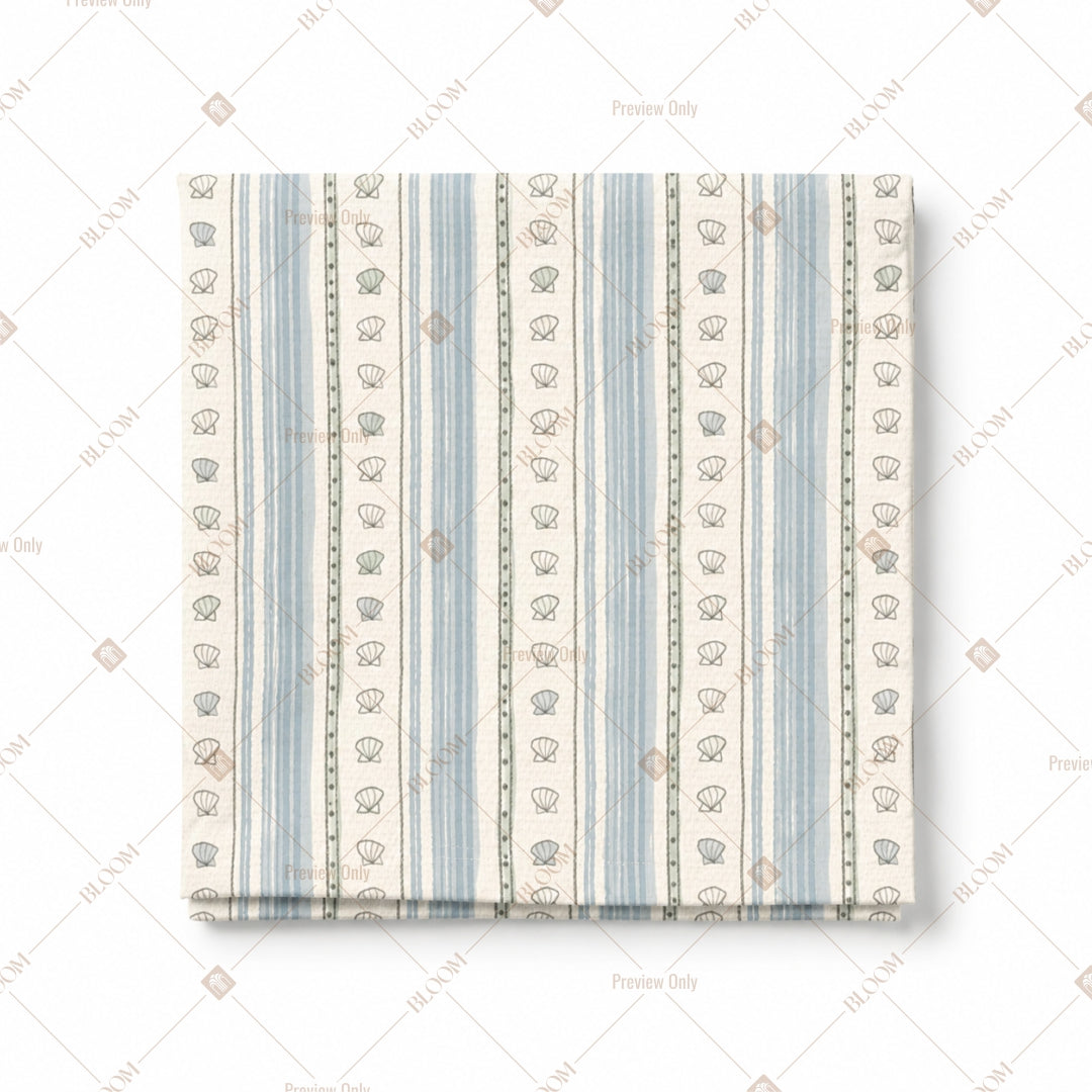 Blue Ticking Stripe Pattern Design