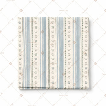 Blue Ticking Stripe Pattern Design