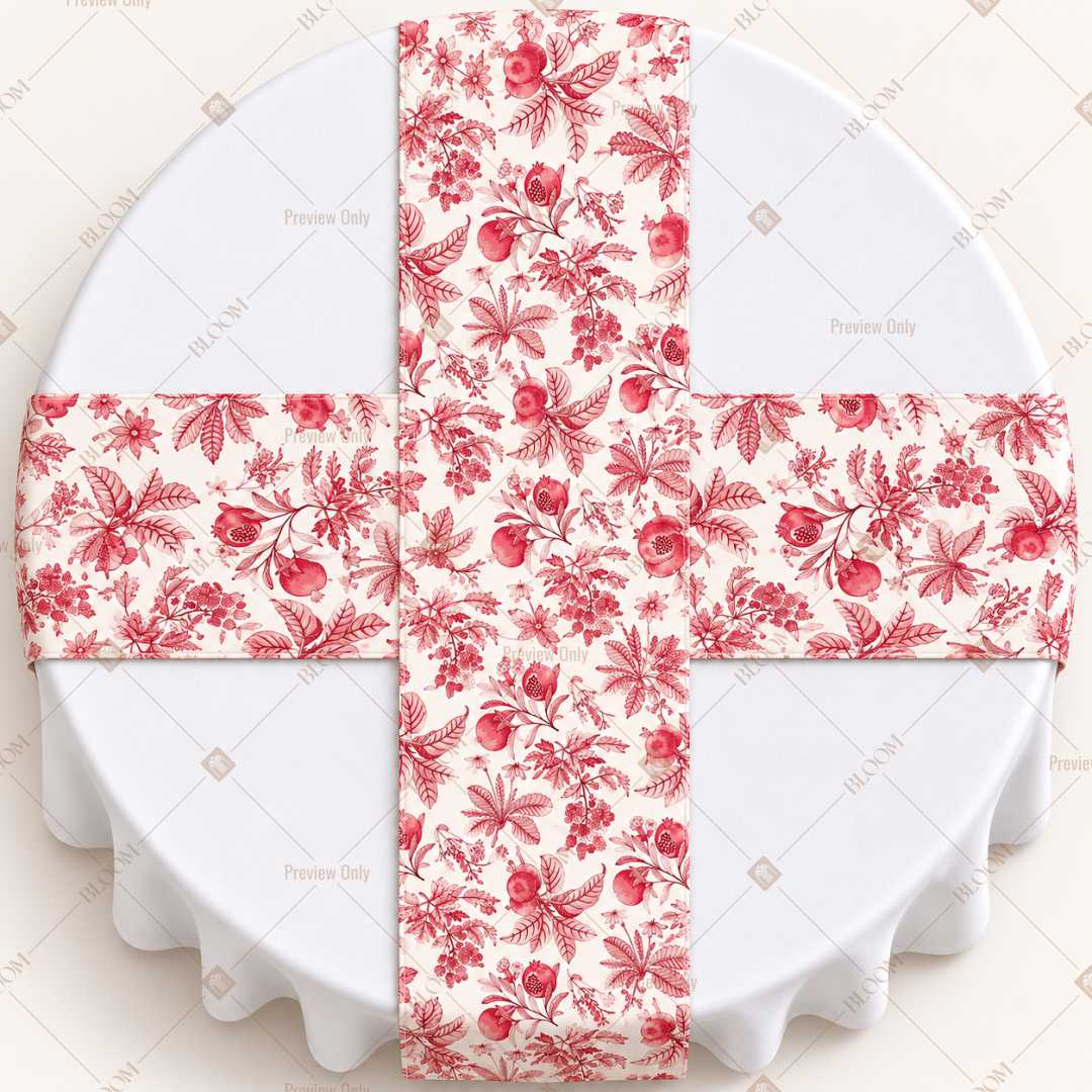 Rose Garden Floral Table Runner Pack Of 12