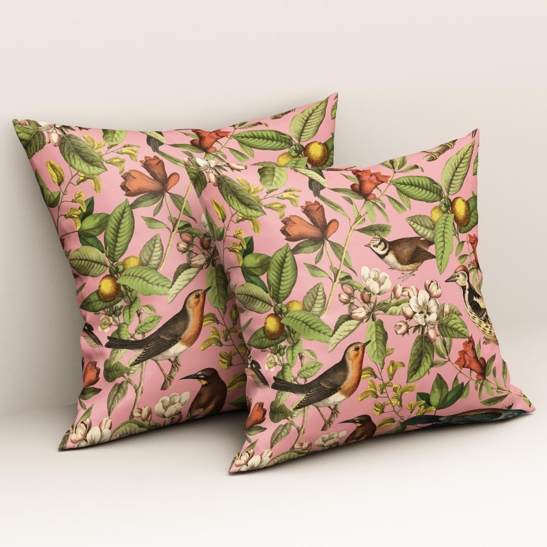 Pink Botanical Aviary: Cushion Cover - Pack of 12