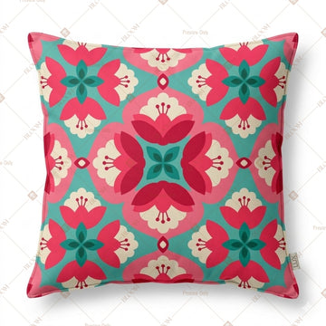 Pink Geometric Floral Cushion Cover Pack of 12
