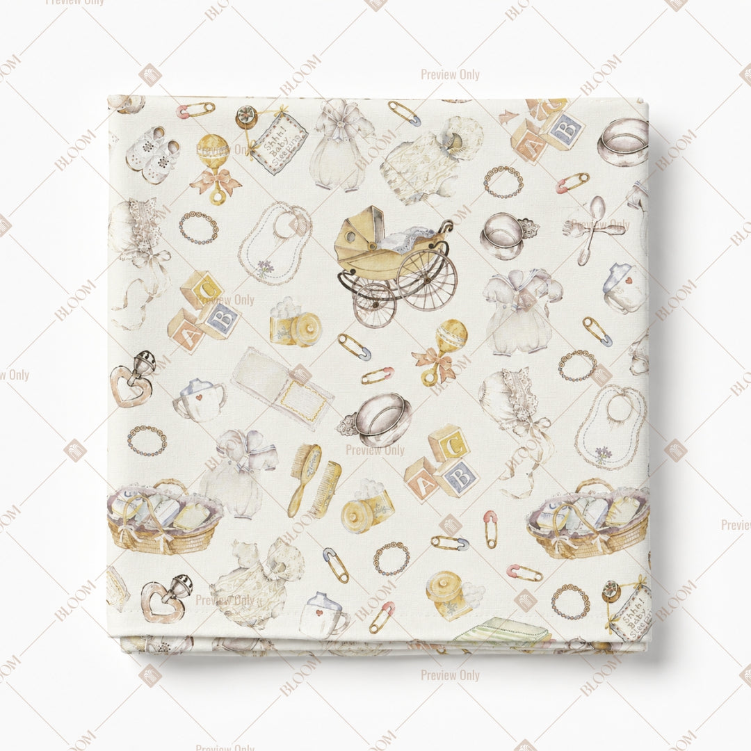 Cream Doodle Motif Pattern Design