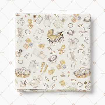 Cream Doodle Motif Pattern Design