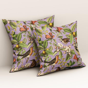 Lavender Botanical Aviary: Cushion Cover - Pack of 12