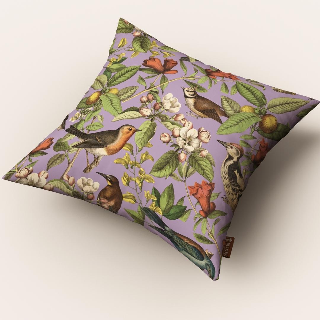 Lavender Botanical Aviary: Cushion Cover - Pack of 12