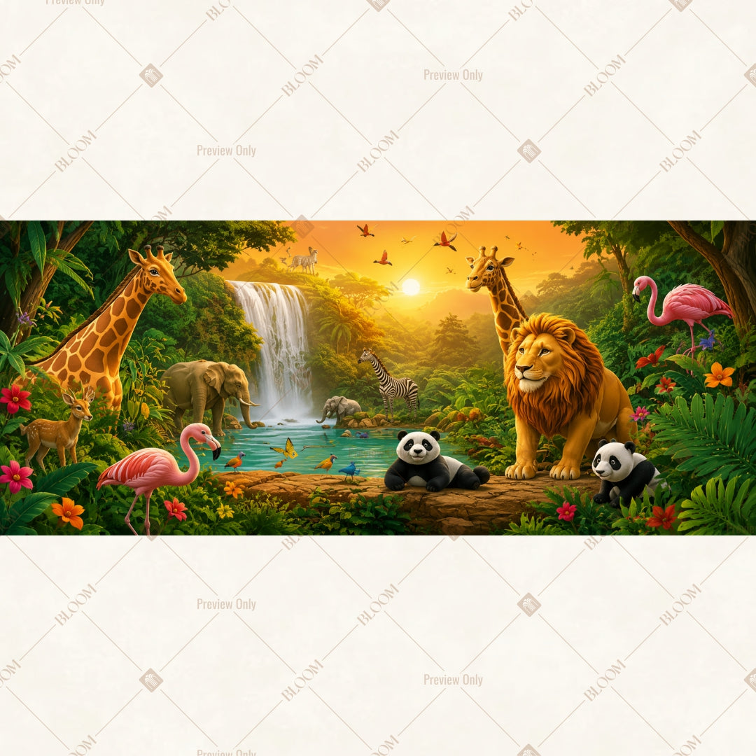 Golden Forest Adventure Wide Backdrop