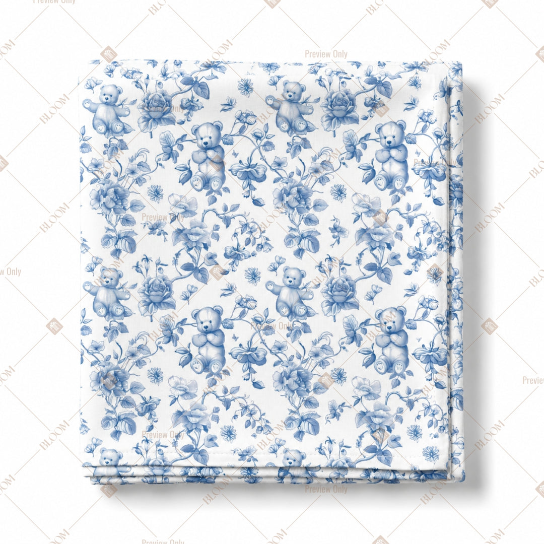 Blue Mini Floral Pattern Design