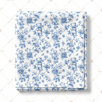 Blue Mini Floral Pattern Design