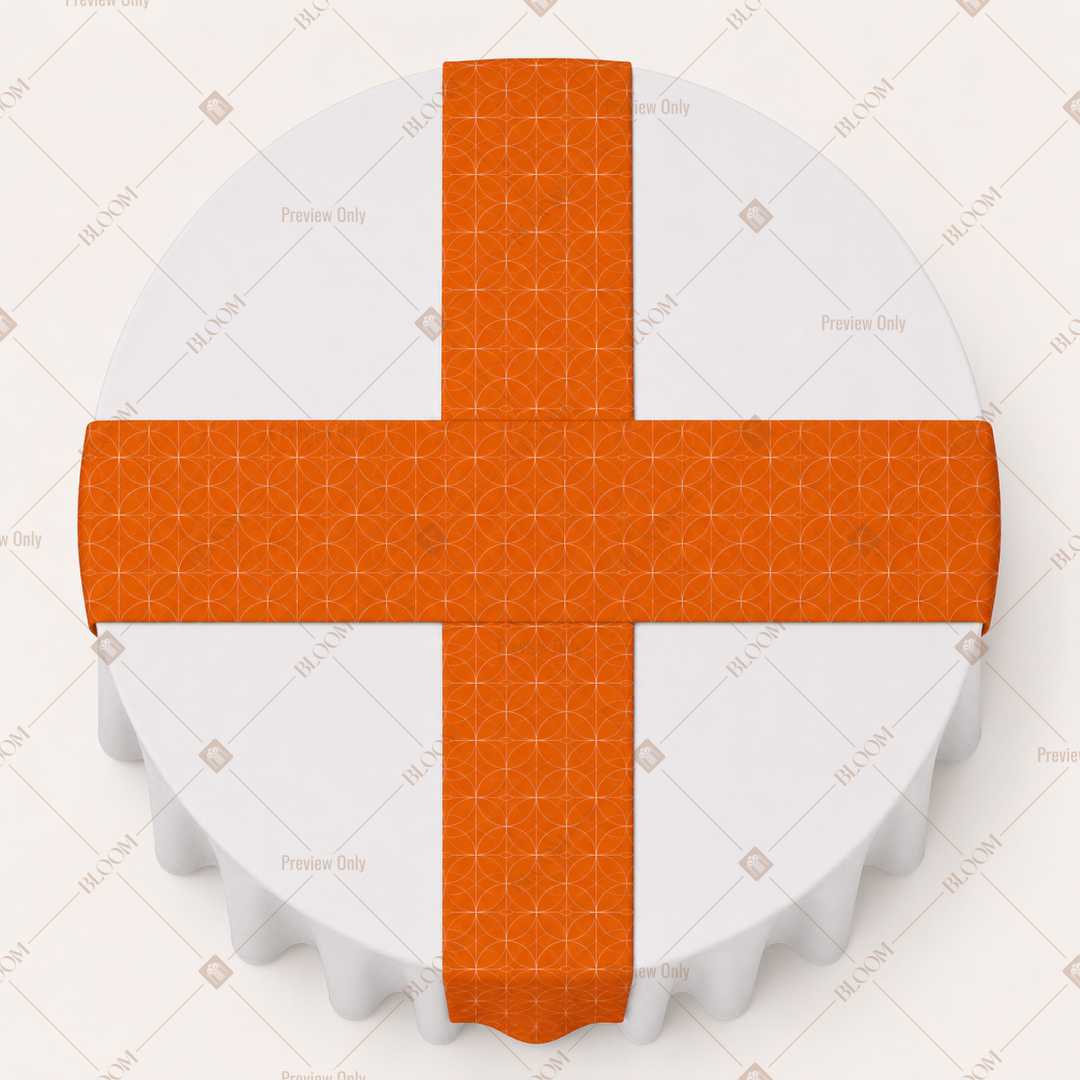Orange Solid Table Runner Pack Of 12