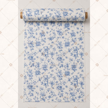 Blue Ditsy Floral Fabric Roll Pack of 25