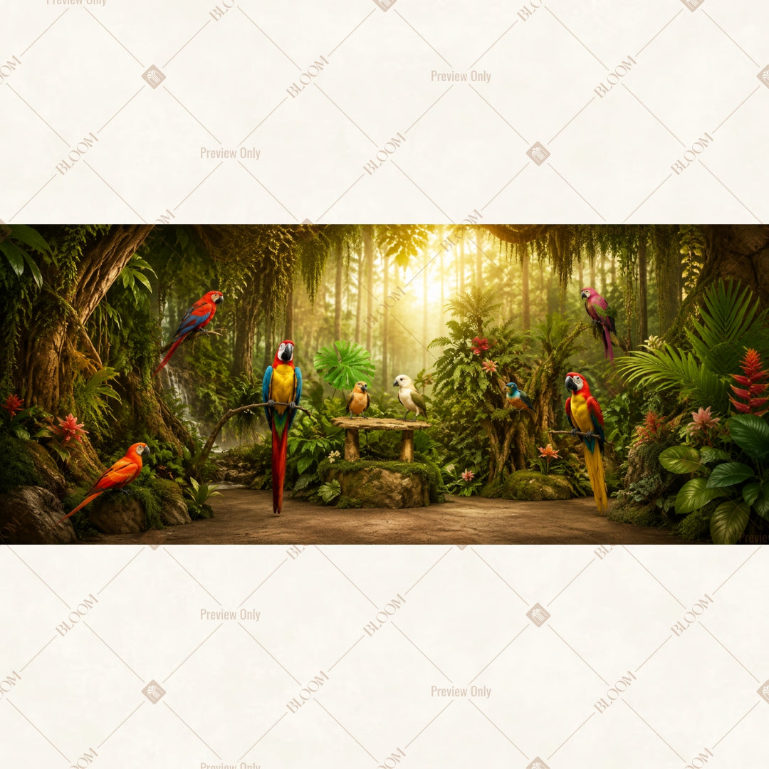Enchanted Forest Path Wide Backdrop