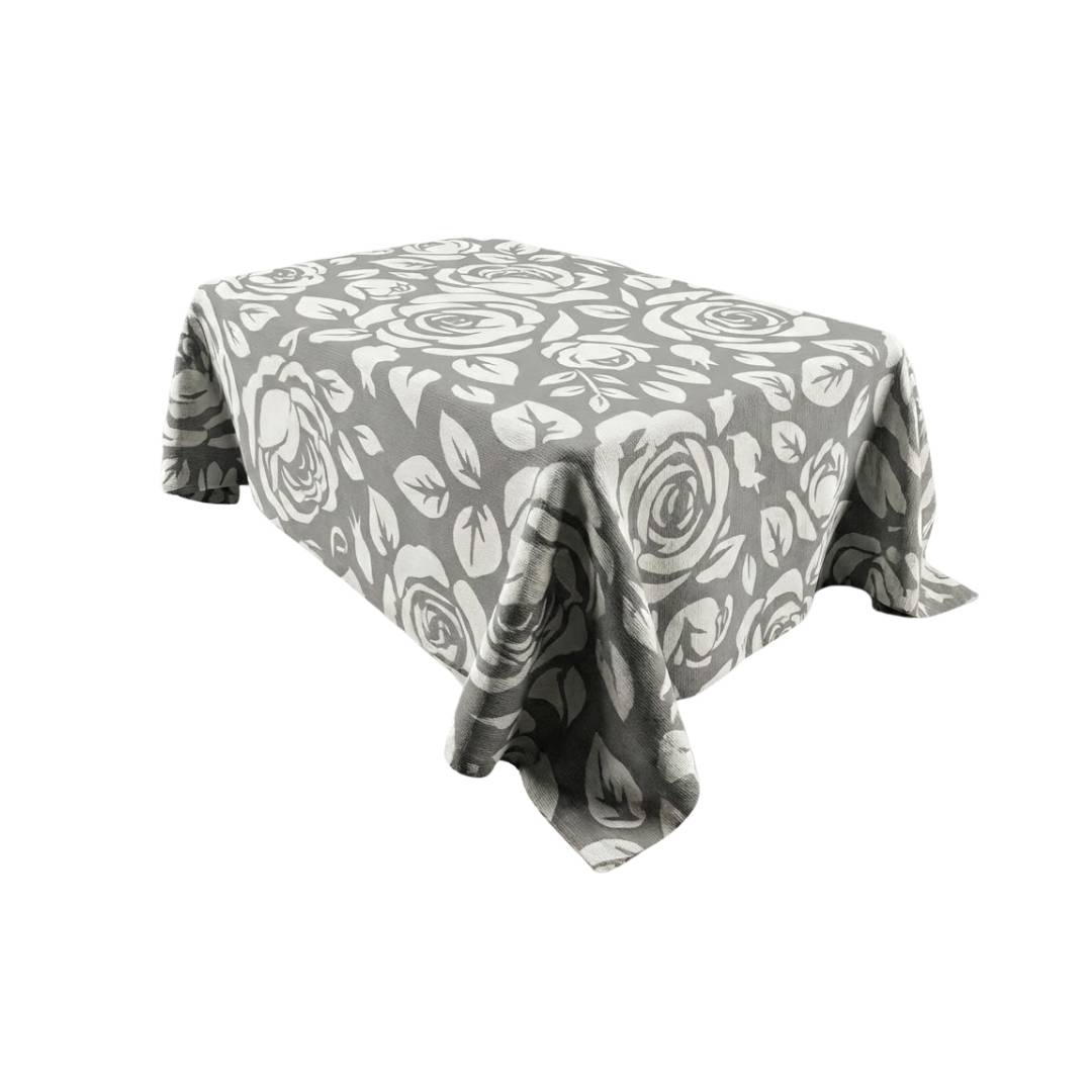 Gray Rose Garden Rectangle Table Cover - Pack Of 6