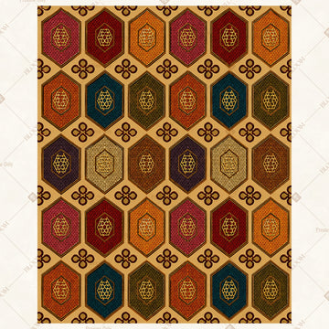 Hexagon Mosaic Pattern Portrait Rectangle Backdrop
