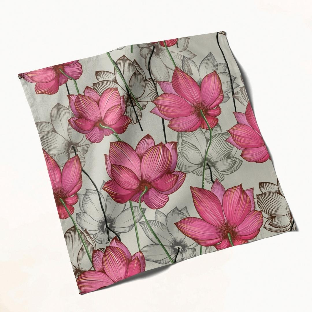Pink Lotus: Napkins 18" X 18" - Pack Of 20